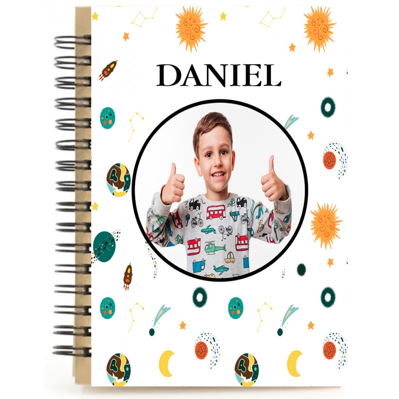 Carnet d'univers personnalisé avec nom et photo en couleur