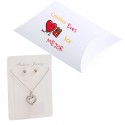 Tour de cou avec boucles d'oreilles dans une boîte cadeau personnalisée avec nom You're the Best