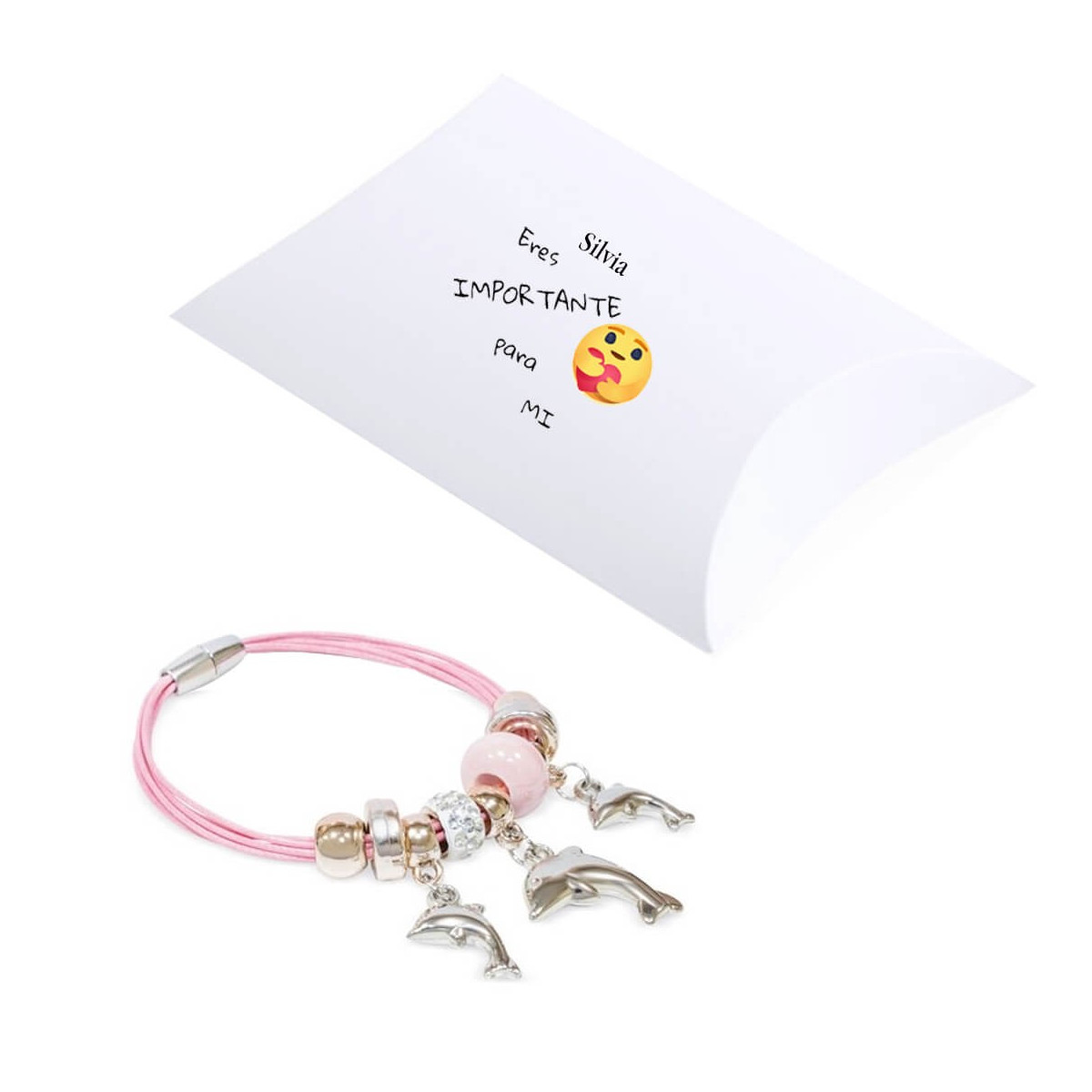 Bracelet personnalisé en coffret cadeau avec votre nom « Tu es important pour moi »