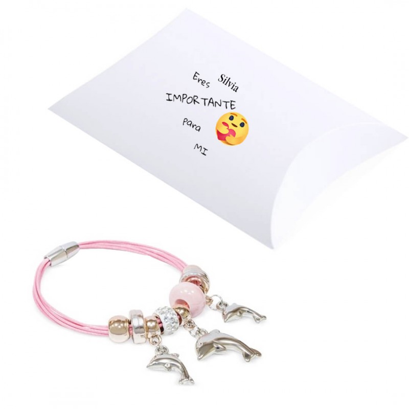 Bracelet personnalisé en coffret cadeau avec votre nom « Tu es important pour moi »