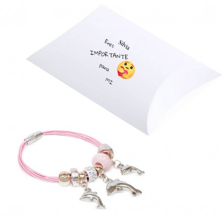 Bracelet dans une boîte cadeau personnalisée avec nom tu es important pour moi