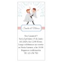 Invitations de mariage sympathiques, mariés dans les bras