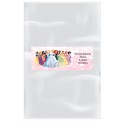 Pack 20 Sacs Transparents avec Adhésif Personnalisé avec Texte et Nom Princesses Disney