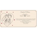 Invitations de mariage personnalisées mariés cœur