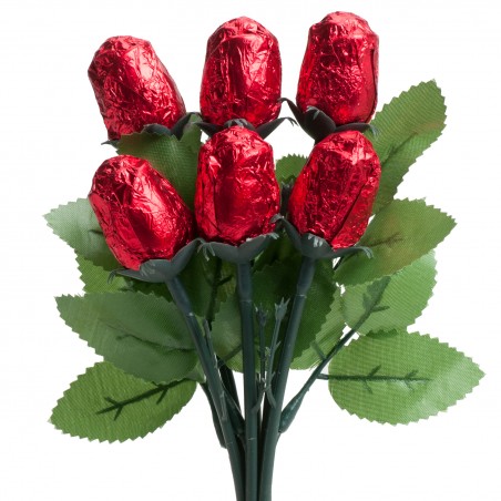 Bouquet de roses en chocolat 6 roses incluses