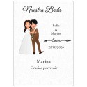 Autocollant personnalisé pour mariage avec nom des invités et des mariés