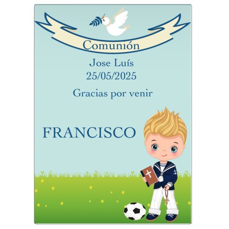 Autocollant personnalisé de communion d'enfant avec le...