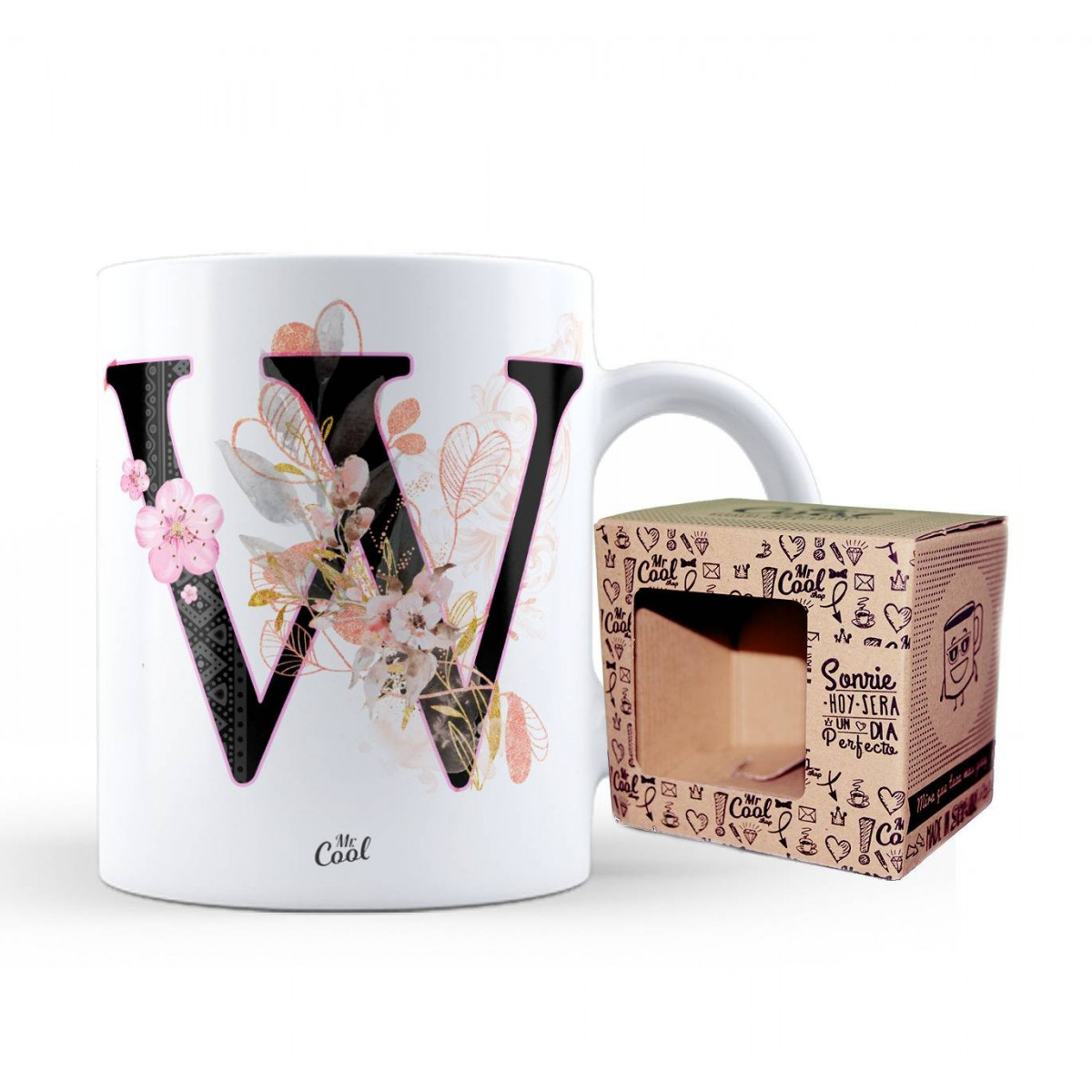 La Porcellana Becher Buchstabe B Weiß