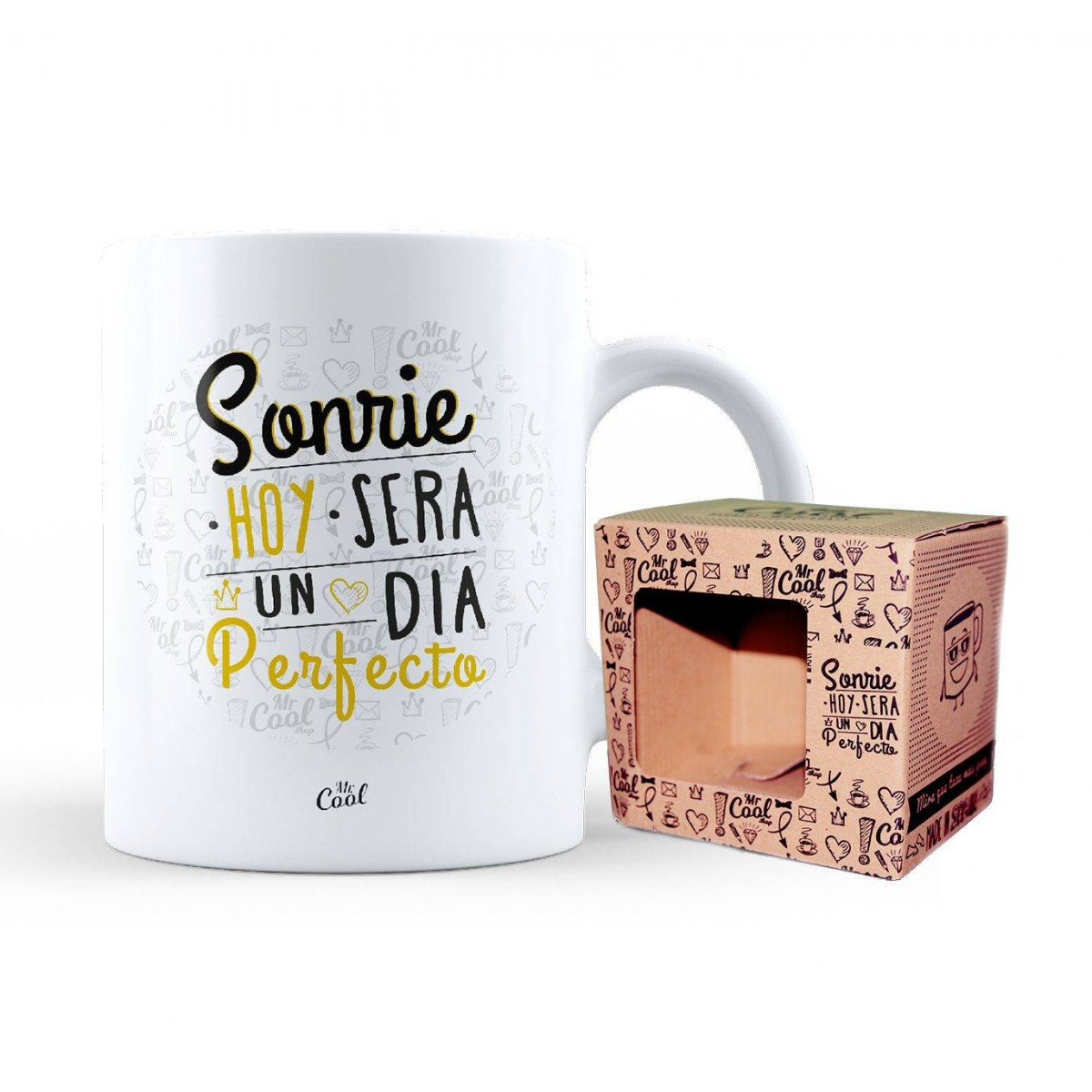 Tasse sourit aujourd'hui sera une journée parfaite