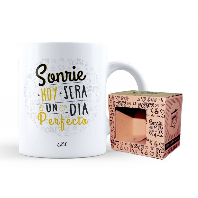 Tasse sourit aujourd'hui sera une journée parfaite