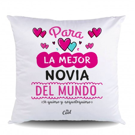 Coussin en polyester pour la meilleure petite amie du monde je t aime et je t aime