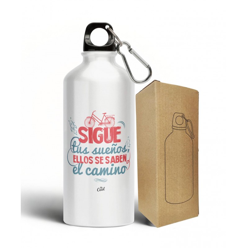 Bouteille en aluminium 500ml suis tes rêves, ils connaissent le chemin