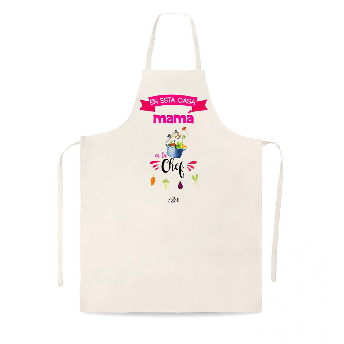 Tablier en lin dans cette maison maman est le chef