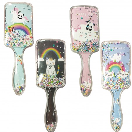 Pinceau kawaii girls avec confettis