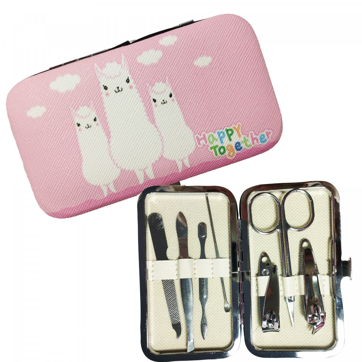 Set de manucure flamant en couleur rose