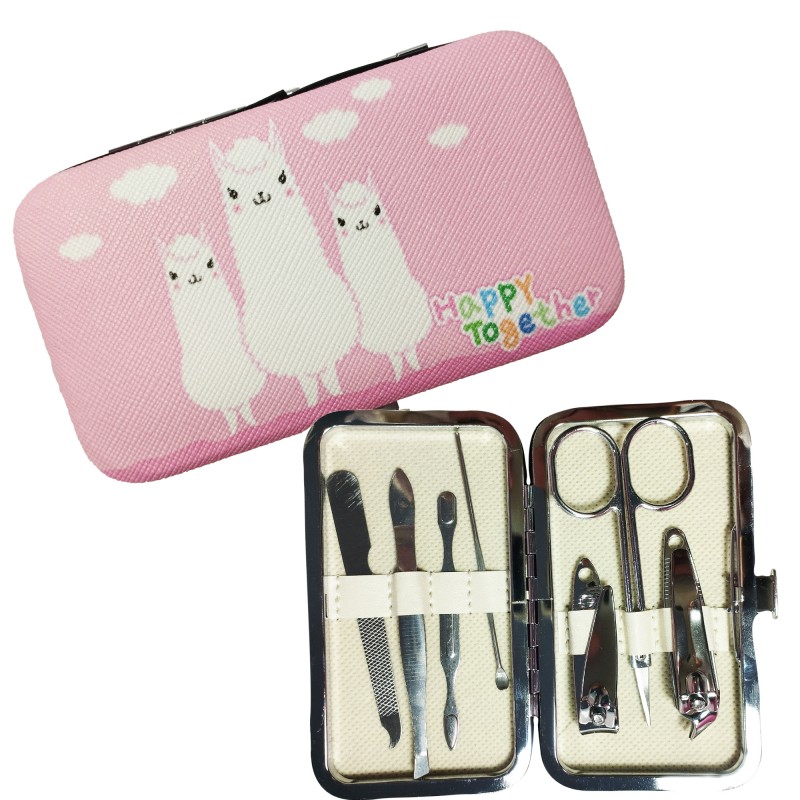 Set de manucure flamant en couleur rose