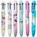 Stylo à bille kawaii licorne et flamant rose multi ink