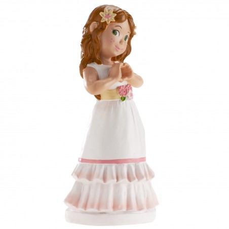 Figure gâteau fille communion betty avec coeur mains