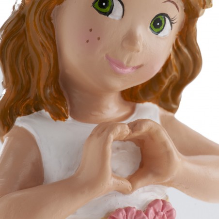 Figure gâteau fille communion betty avec coeur mains
