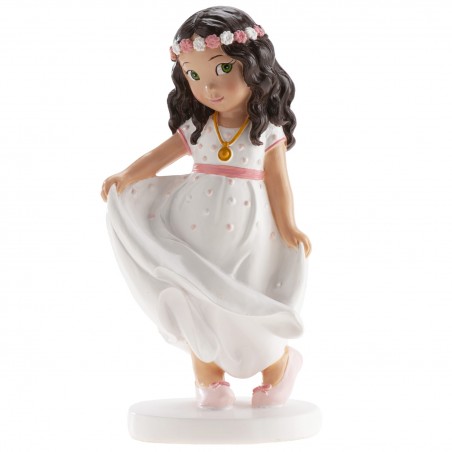 Figurine de gâteau fille communion dansant