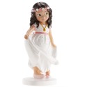 Figurine de gâteau fille communion dansant