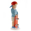 Figurine de communion boy cake avec cap et scooter