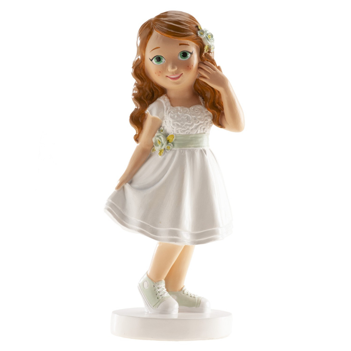 Figure de gâteau communion fille ana avec costume court