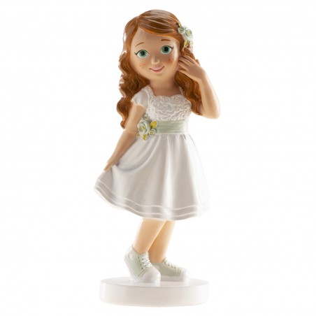 Figure de Gâteau Communion Fille Ana avec Costume Court