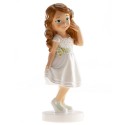 Figure de gâteau communion fille ana avec costume court