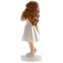 Figure de gâteau communion fille ana avec costume court