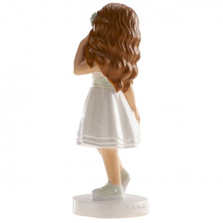 Figure de gâteau communion fille ana avec costume court