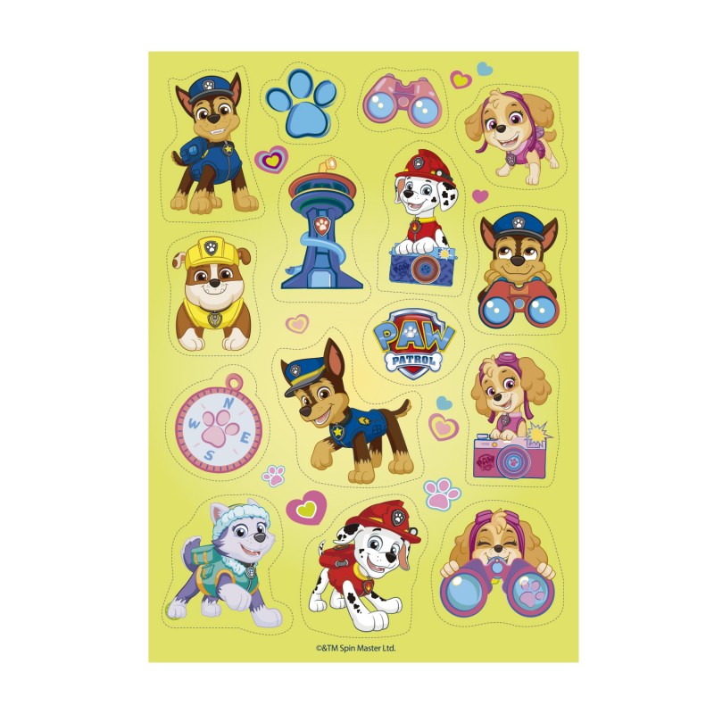 Décoration comestible découpée pour gâteau et cupcake paw patrol