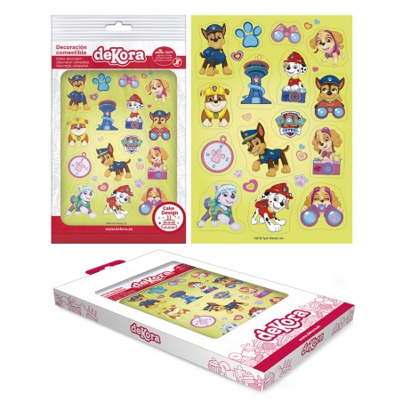 Décoration comestible découpée pour gâteau et cupcake paw patrol