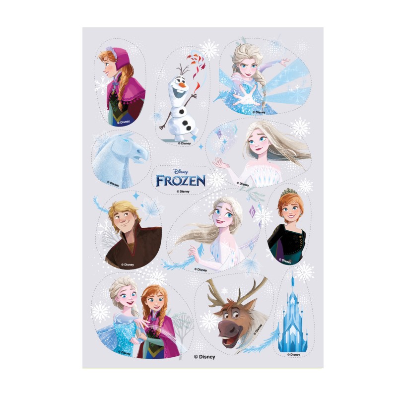 Décoration comestible découpable pour gâteau et cupcake Frozen II