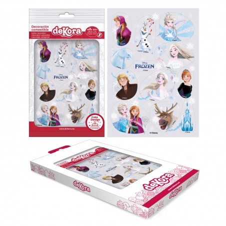 Décoration comestible découpable pour gâteau et cupcake Frozen II