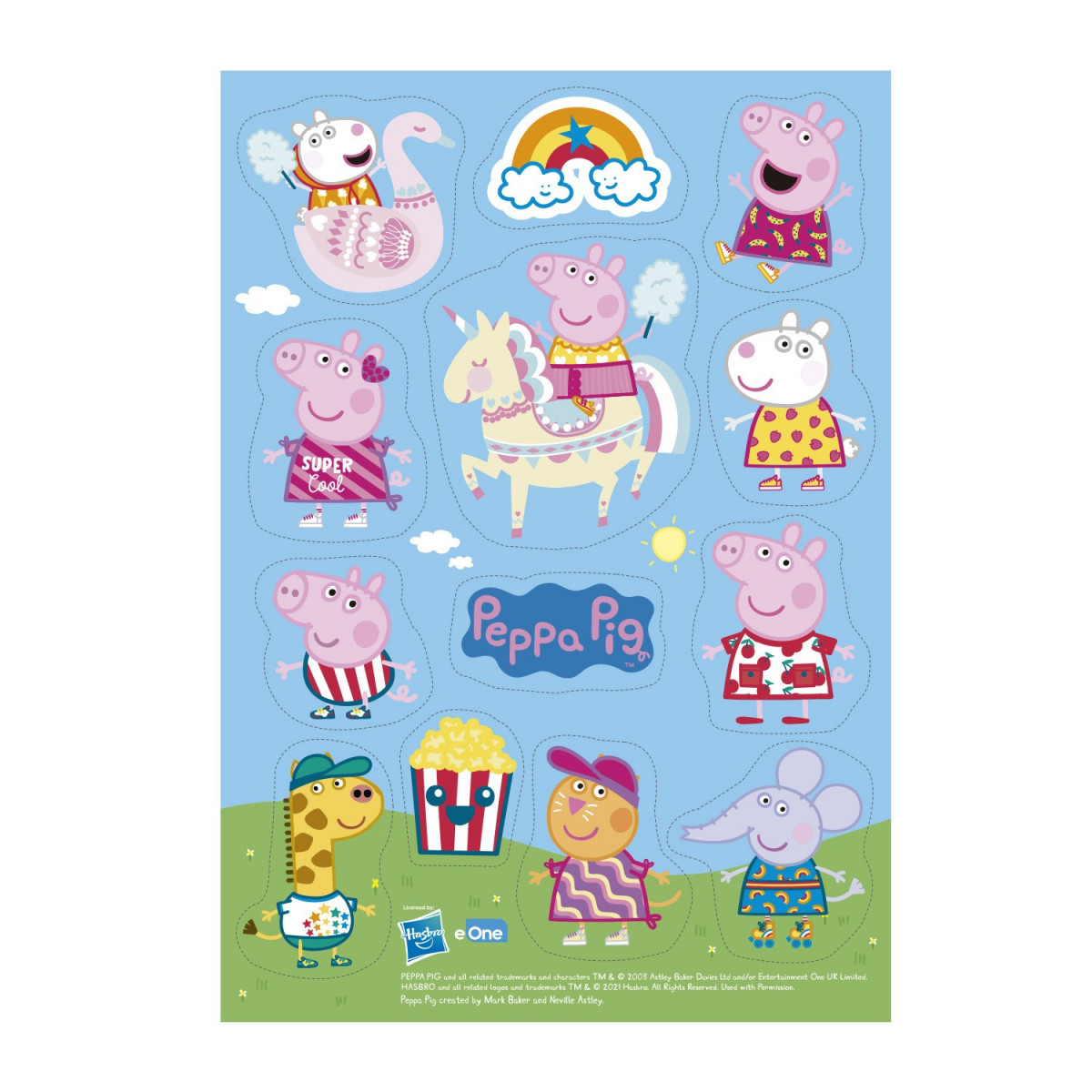 Décoration comestible découpée pour gâteau et cupcake peppa pig
