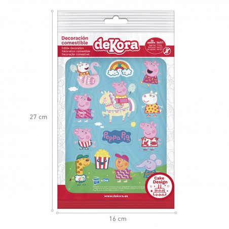 Décoration comestible découpée pour gâteau et cupcake peppa pig