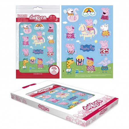 Décoration comestible découpée pour gâteau et cupcake peppa pig