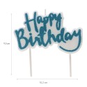 Bougie d anniversaire joyeux anniversaire de couleur bleue