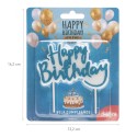 Bougie d anniversaire joyeux anniversaire de couleur bleue