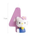 Bougie de gâteau d'anniversaire 4e Hello Kitty Design