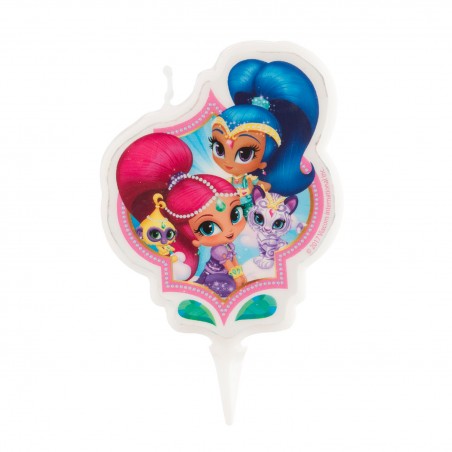 Bougie pour gâteau d'anniversaire avec design Shimmer and Shine