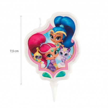 Bougie pour gâteau d'anniversaire avec design Shimmer and Shine