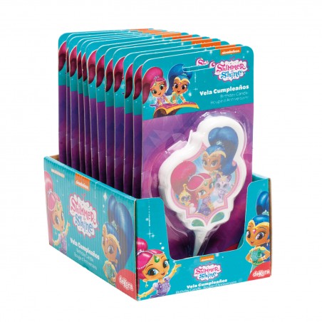 Bougie pour gâteau d'anniversaire avec design Shimmer and Shine