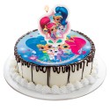 Bougie pour gâteau d'anniversaire avec design Shimmer and Shine