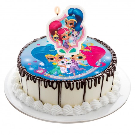Bougie pour gâteau d'anniversaire avec design Shimmer and Shine