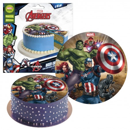 Gaufre comestible pour la décoration de gâteaux modèle Avengers