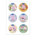 Disques à cupcakes comestibles avec modèle peppa pig