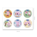 Disques à cupcakes comestibles avec modèle peppa pig