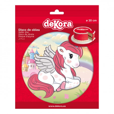 Feuille de gaufrette pour gâteaux avec motif licorne